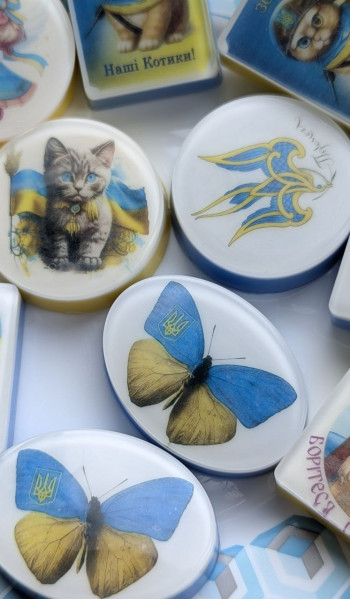 Мило з прозорої та білої основи для мила USB Морська сіль